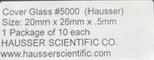 5000 Cover Glass - Hausser